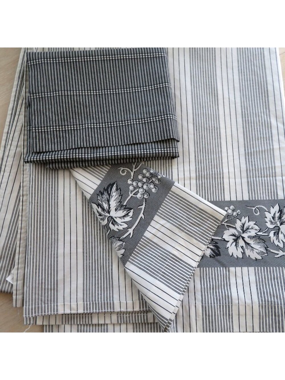 Vintage Martha Stewart Everyday Full Flat Sheet Standard Pillowcase Set Striped